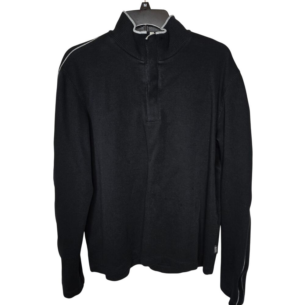 Boss Hugo Boss Regular Fit Mock Snap Neck 100% Cotton Sweater Size XL